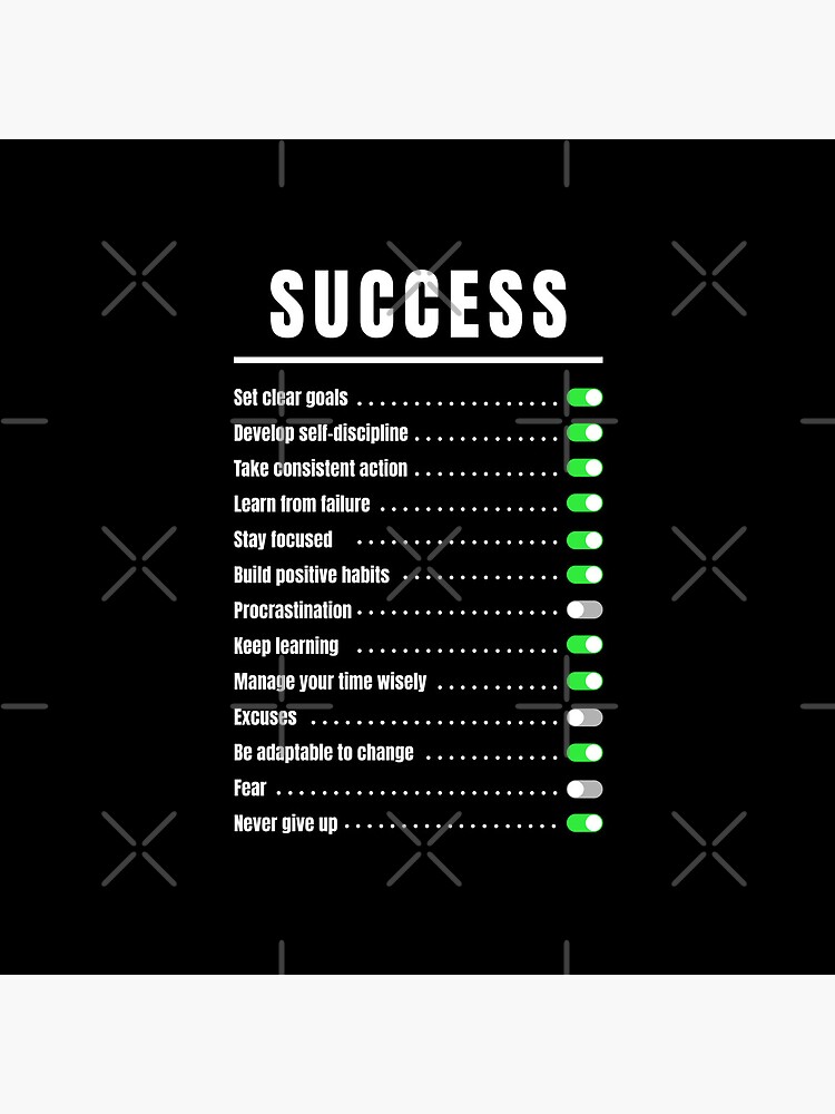 Thumbnail 4 of 4, Clock, Success designed and sold by OnePopArt.