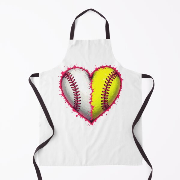 Item preview, Distressed Split Baseball Softball Heart designed and sold by TheEmptyBottleStudio.