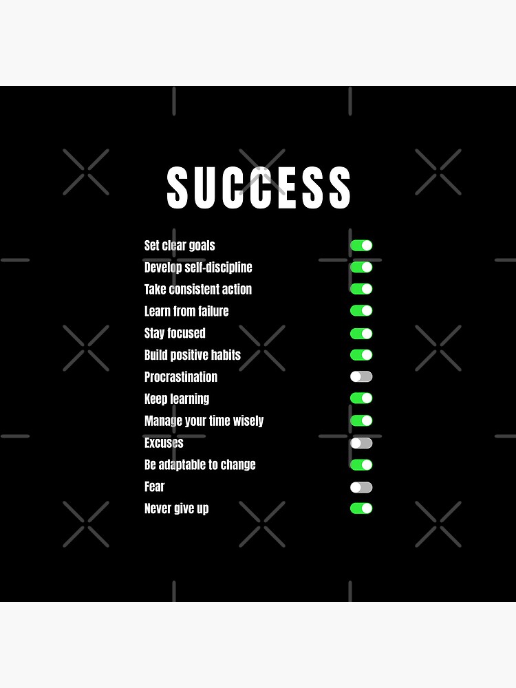 Thumbnail 4 of 4, Clock, How to Success designed and sold by OnePopArt.