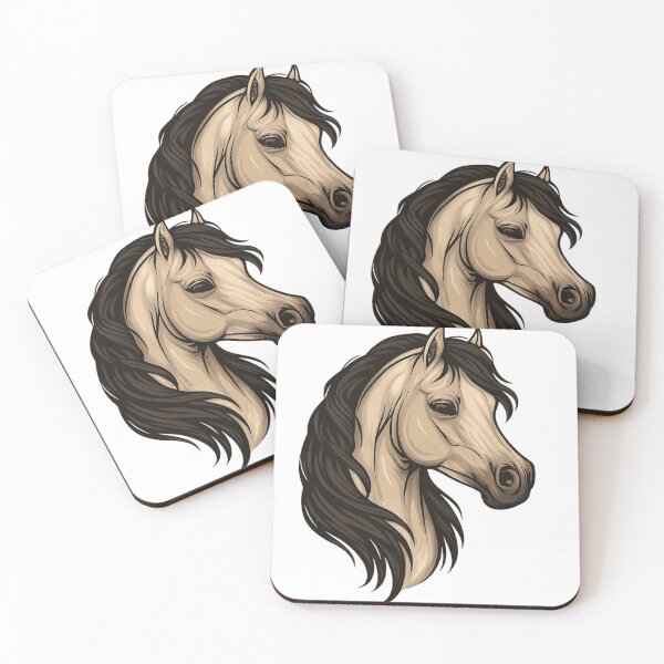 Item preview, Golden Arabian Horse Head – Elegant Equine Art with Flowing Mane designed and sold by YemeniPride.