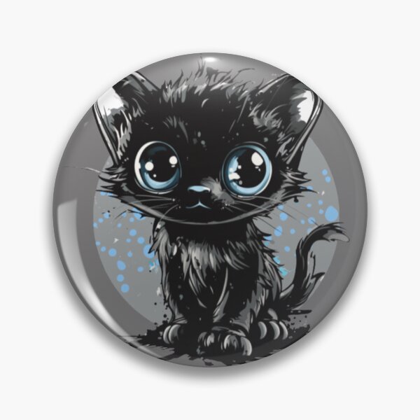 Item preview, Cartoon kitten in monochrome splash background designed and sold by JustaKiss822.
