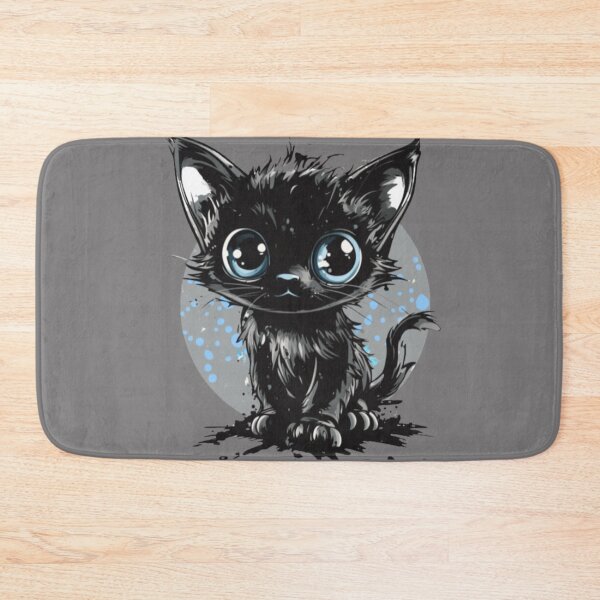 Item preview, Cartoon kitten in monochrome splash background designed and sold by JustaKiss822.