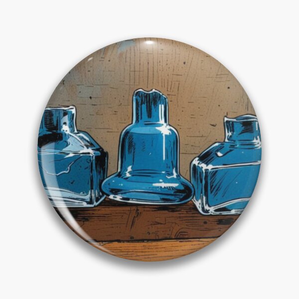 Artikelvorschau, Vintage tintenblaue Glasflaschen entworfen und verkauft von WildLadyWood.