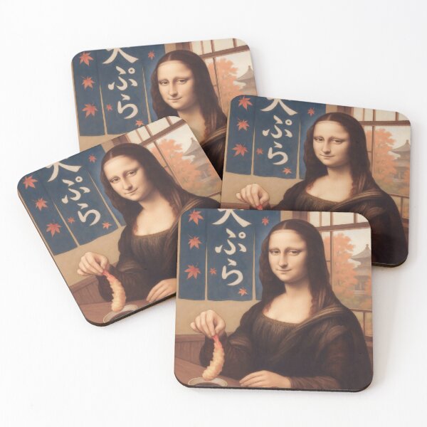 Item preview, Mona Lisa eating Tempura Shrimp designed and sold by mildaclairmo.