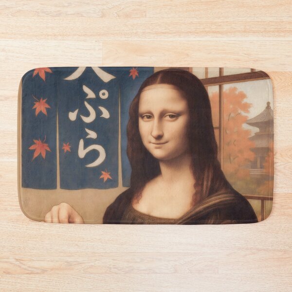 Item preview, Mona Lisa eating Tempura Shrimp designed and sold by mildaclairmo.