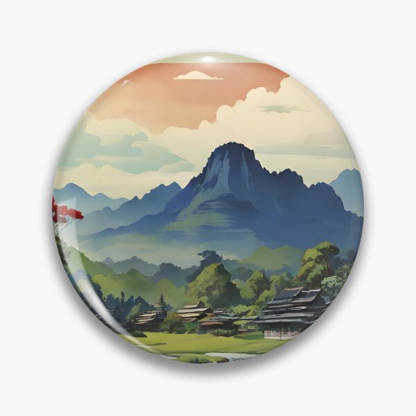 Item preview, Mae Hong Son Thailand Vintage Retro Travel Tourism designed and sold by TravelersGems.