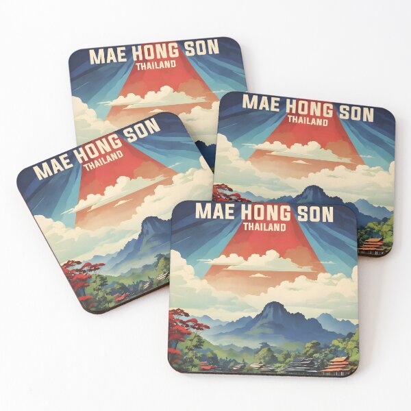 Item preview, Mae Hong Son Thailand Vintage Retro Travel Tourism designed and sold by TravelersGems.