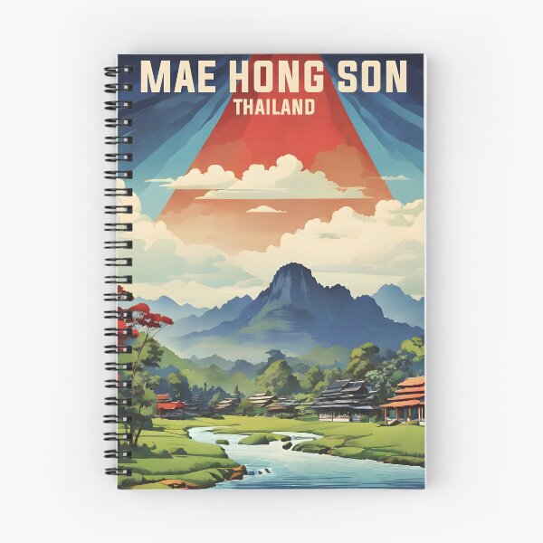 Item preview, Mae Hong Son Thailand Vintage Retro Travel Tourism designed and sold by TravelersGems.