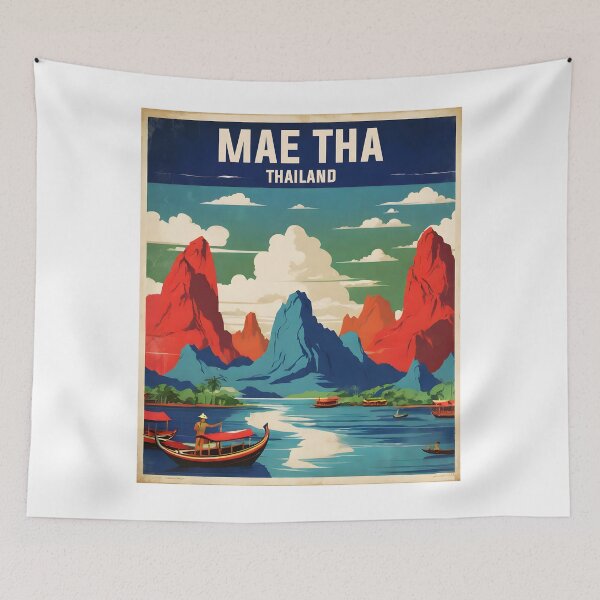 Item preview, Mae Tha Thailand Vintage Retro Travel Tourism designed and sold by TravelersGems.