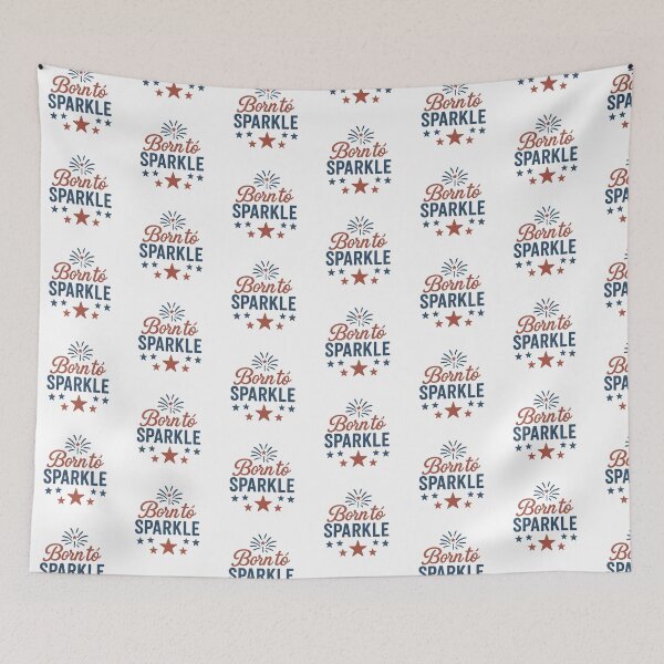 Item preview, Born to Sparkle Americana for the Fourth of July Patriotic Sayings  designed and sold by PaperieJennifer.