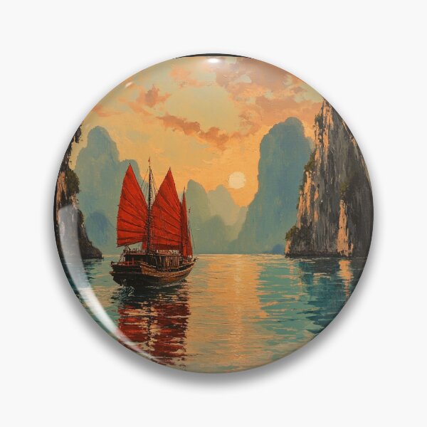 Item preview,  Vietnam  – Junk Boat in Ha Long Bay designed and sold by Myra365Art.