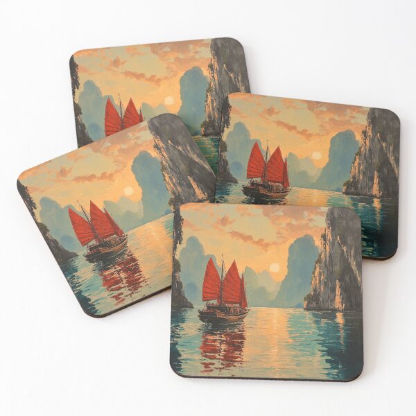 Item preview,  Vietnam  – Junk Boat in Ha Long Bay designed and sold by Myra365Art.