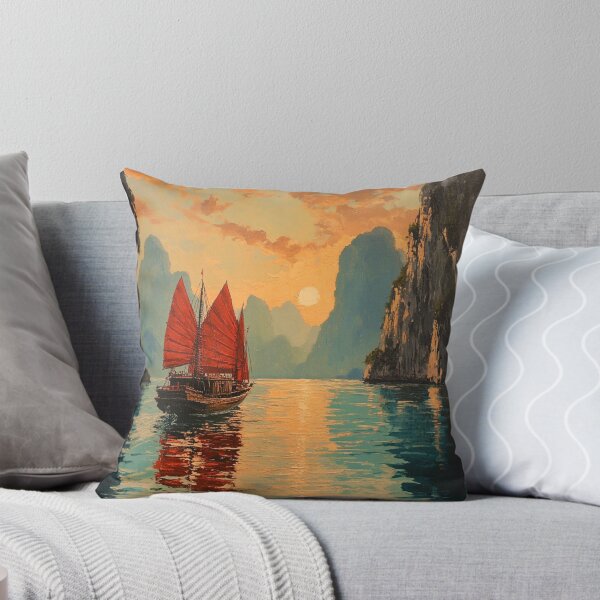 Item preview,  Vietnam  – Junk Boat in Ha Long Bay designed and sold by Myra365Art.