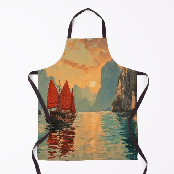 Item preview,  Vietnam  – Junk Boat in Ha Long Bay designed and sold by Myra365Art.