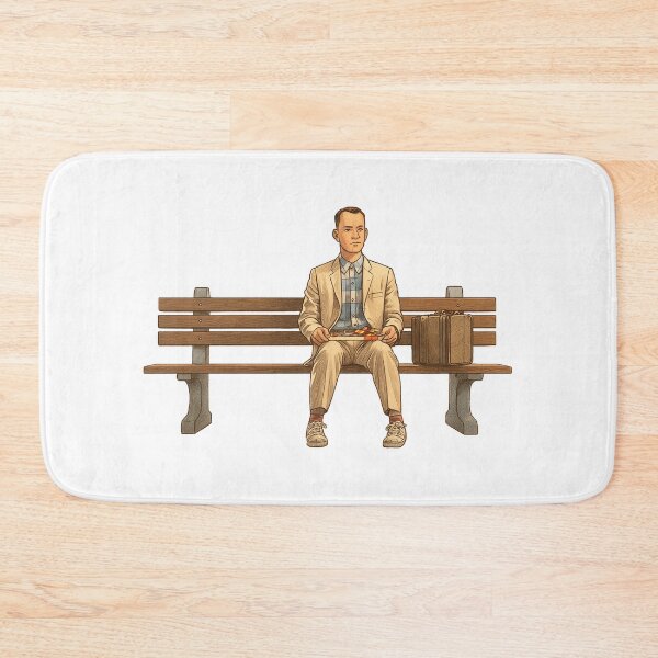 Item preview, Life Is Like a Box of Chocolates Bench Scene Illustration designed and sold by Greemo03.