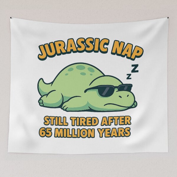 Item preview, Lazy Dinosaur T-Shirt — Jurassic Nap Still Tired After 65 Million Years Funny Dino Tee designed and sold by HAFIZ-DP.