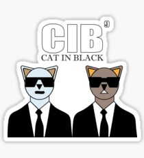Men (CAT) IN BLACK, CIB, Funny Sayings, Parody Sticker