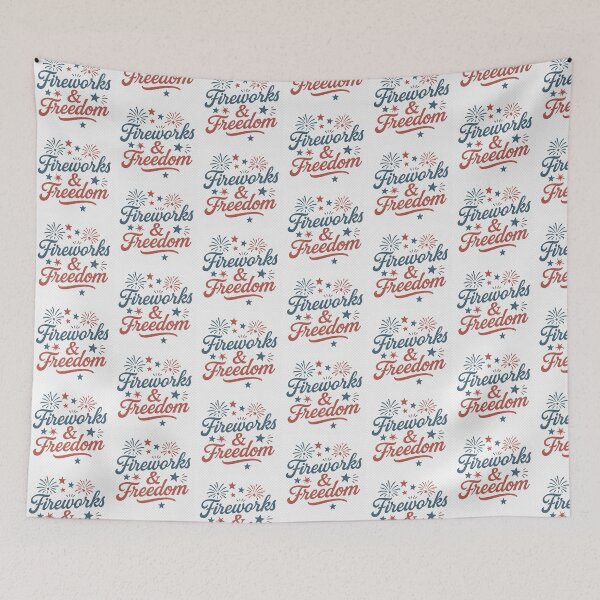 Item preview, Fireworks and Freedom Americana for the Fourth of July Patriotic Sayings  designed and sold by PaperieJennifer.