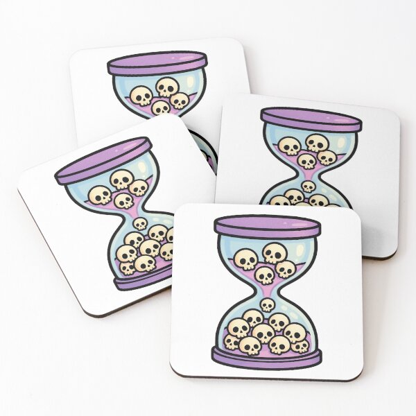Item preview, Memento Mori - Kawaii Goth Skulls Hourglass designed and sold by SometimesHuman.