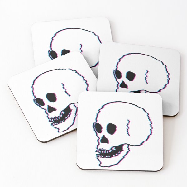Item preview, Glitch aesthetic skull designed and sold by CMYKtheory.