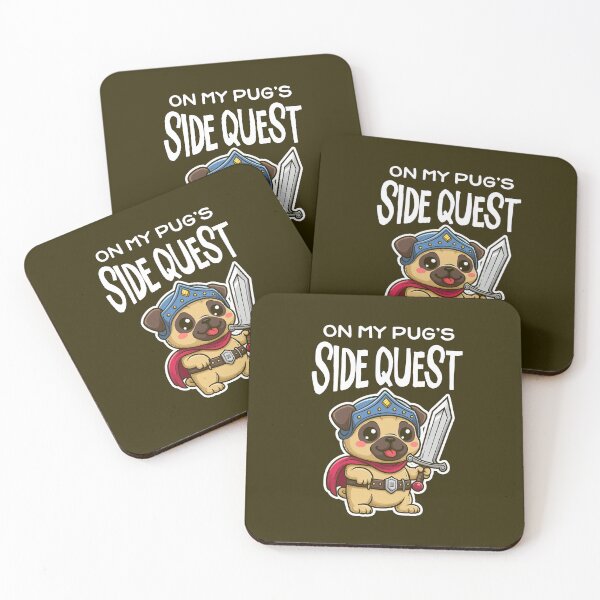 Item preview, On My Pug's Side Quest Funny Gamer Dog Adventure designed and sold by Uppercase Tees.