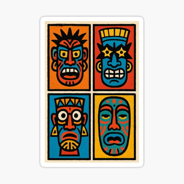 Item preview, Pop Art Tribal Totems designed and sold by Blunk.o.