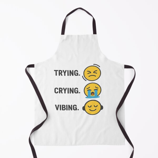 Item preview, Trying Crying Vibing Emoji Vertical Design designed and sold by dessertcruzing.