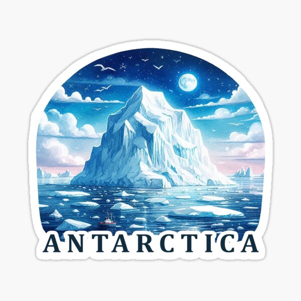 Item preview, Antarctica Ice Float Sticker designed and sold by vectcd.