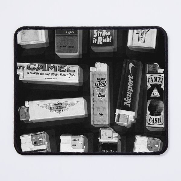 Item preview, Vintage Lighter Collage Print in Black - B&W Retro Art designed and sold by mckmakers.