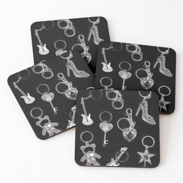 Item preview, I ♥ LA – Glam Souvenir Keychains Collage Print designed and sold by mckmakers.