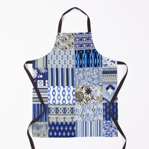 Item preview, Patchwork Patterns in Blue designed and sold by Sharon Schwalbe.