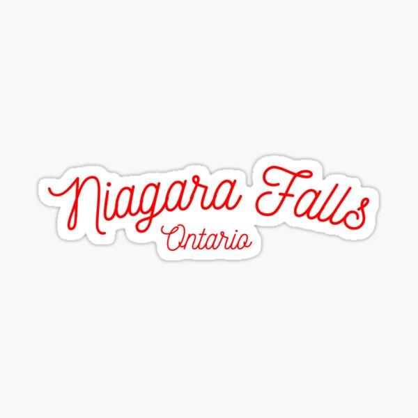 Item preview, Niagara Falls, Ontario – Red Cursive Font Travel Design designed and sold by ROB604.