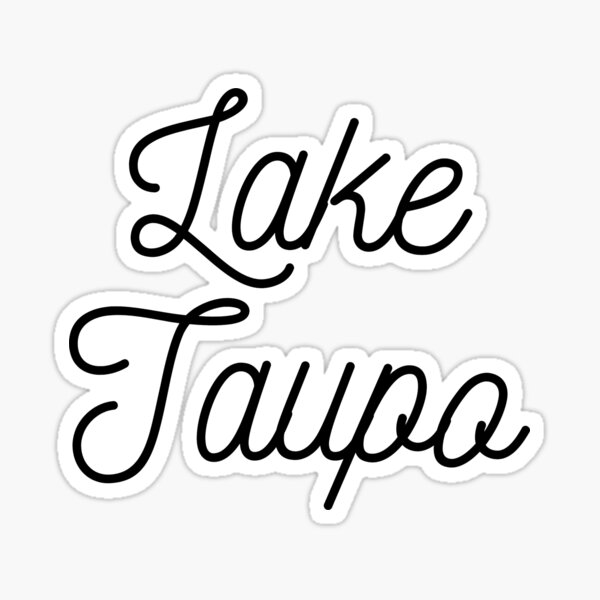 Item preview, Lake Taupō – Black Handwritten Cursive Font Design designed and sold by ROB604.