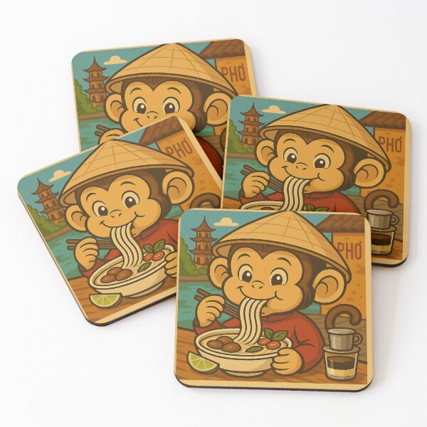 Item preview, Monkey's Gourmet Trip in Vietnam designed and sold by SammyMorry.