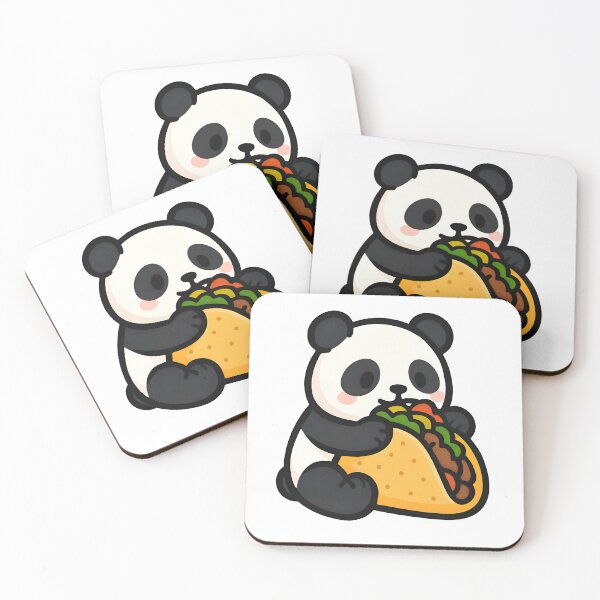 Aperçu de l'œuvre Panda kawaii mangeant un taco créée et vendue par HobsS.