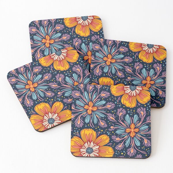 Item preview, colorful flowers pattern designed and sold by anydesign01.
