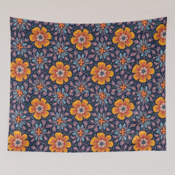 Item preview, colorful flowers pattern designed and sold by anydesign01.