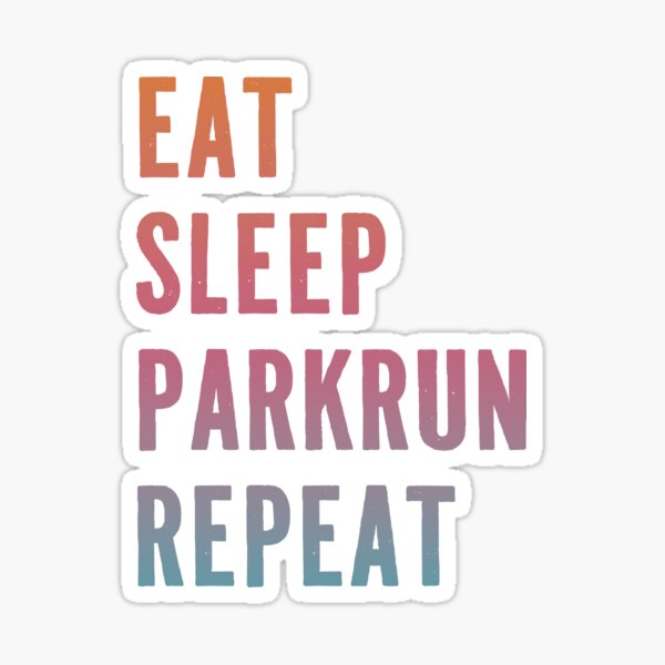 Artikel-Vorschau von Eat Sleep Parkrun Repeat – Farbverlaufstypografie für Läufer, designt und verkauft von chi3-jp.