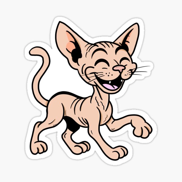 Item preview, Happy Sphynx Cat designed and sold by Kate Miller Illustrator.