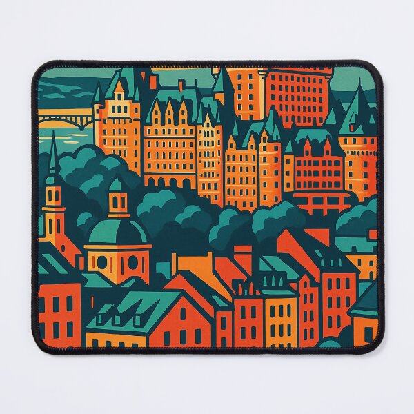 Item preview, Digital Retro Pop Art Poster of Quebec City | Colorful Old Town Skyline Design | Vintage Travel Vibes with Modern Twist | Château Frontenac & Cobblestone Charm designed and sold by PaintedPixels01.