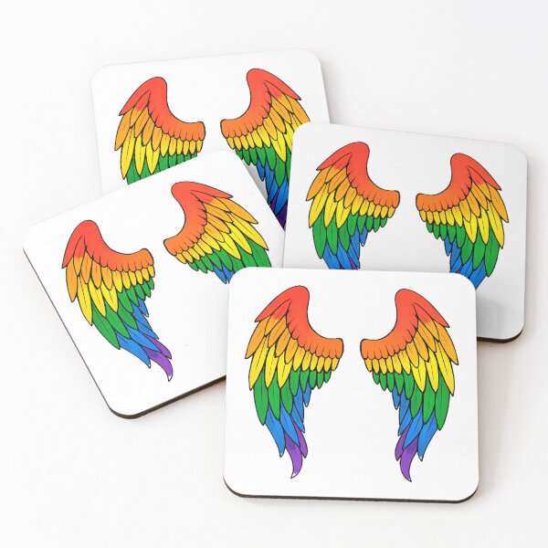 Item preview, Fly with Pride – Rainbow Feathered Wings designed and sold by Artbyminga.