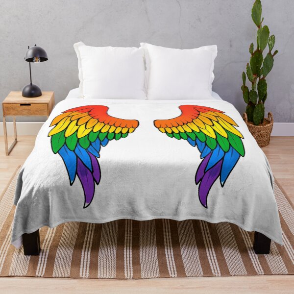 Item preview, Fly with Pride – Rainbow Feathered Wings designed and sold by Artbyminga.