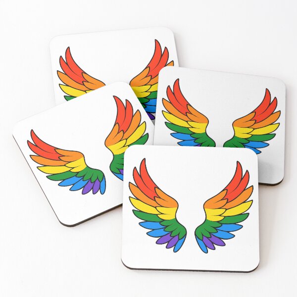 Item preview, Rainbow Wings – LGBTQ+ Pride Angel Art designed and sold by Artbyminga.