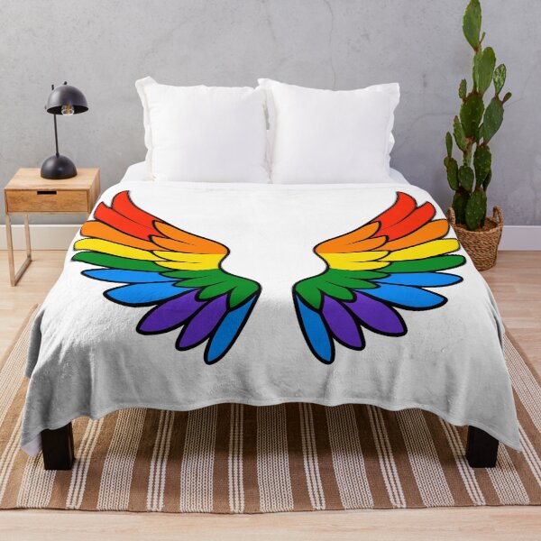 Item preview, Rainbow Wings – LGBTQ+ Pride Angel Art designed and sold by Artbyminga.