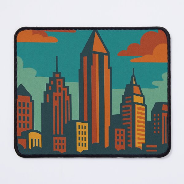 Item preview, Vibrant Digital Retro Pop Art Travel Poster of Atlanta | Bold Colorful Cityscape Illustration | Nostalgic Urban Vibes | Iconic Landmarks in Pop Art Style designed and sold by PaintedPixels01.
