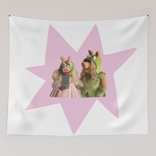 Item preview, kermit and piggy fan sticker designed and sold by paigenf.