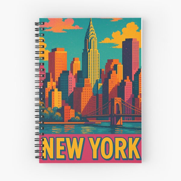 Item preview, Vibrant Digital Retro Pop Art Travel Poster of New York | Bold Urban Skyline Design | Colorful Vintage Cityscape Illustration | Energetic NYC Vibes | Nostalgic Travel Artwork designed and sold by PaintedPixels01.