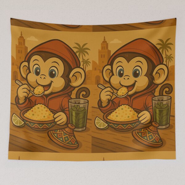 Item preview, A Monkey Meets Couscous in Morocco designed and sold by SammyMorry.