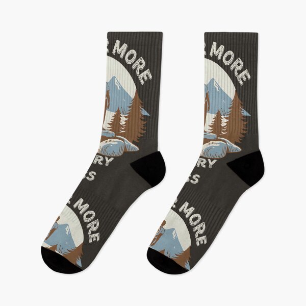 Item preview, Wander More Worry Less – Vintage Hiking Adventure Design designed and sold by All-About-Life.