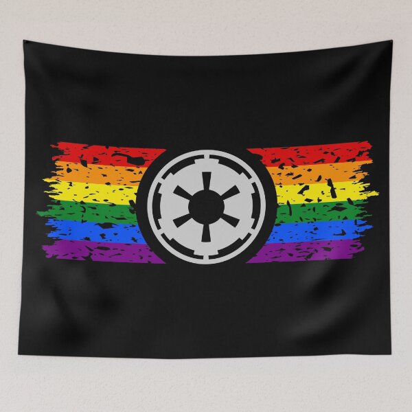 Item preview, Star Pride - Empire on Distressed Pride Flag (Dark) designed and sold by Ampersand Creations.
